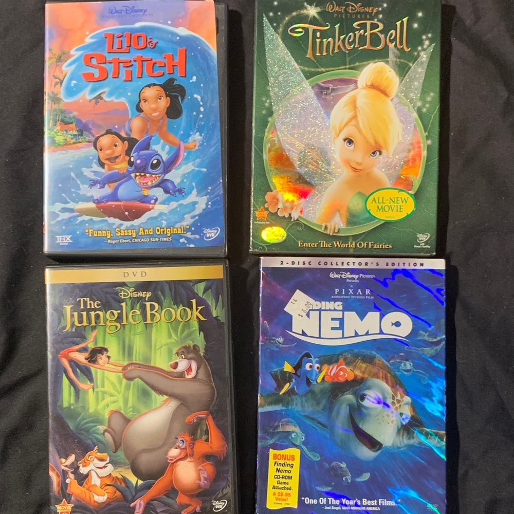 Disney Kids Movie Set with Blue and Green Covers